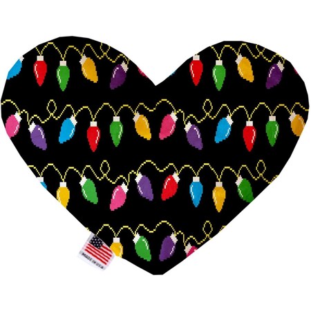 Mirage Pet Products Digital Christmas Lights 6 in. Stuffing Free Heart Dog Toy 1268-SFTYHT6
